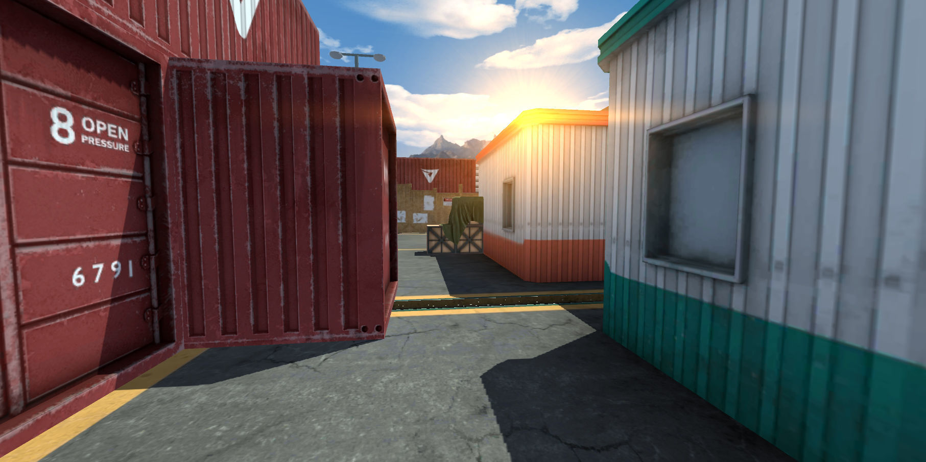 Mobile FPS Game Environment Map cs ice world counter strike 3D model_12