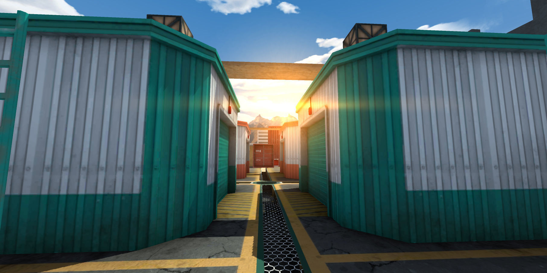 Mobile FPS Game Environment Map cs ice world counter strike 3D model_3