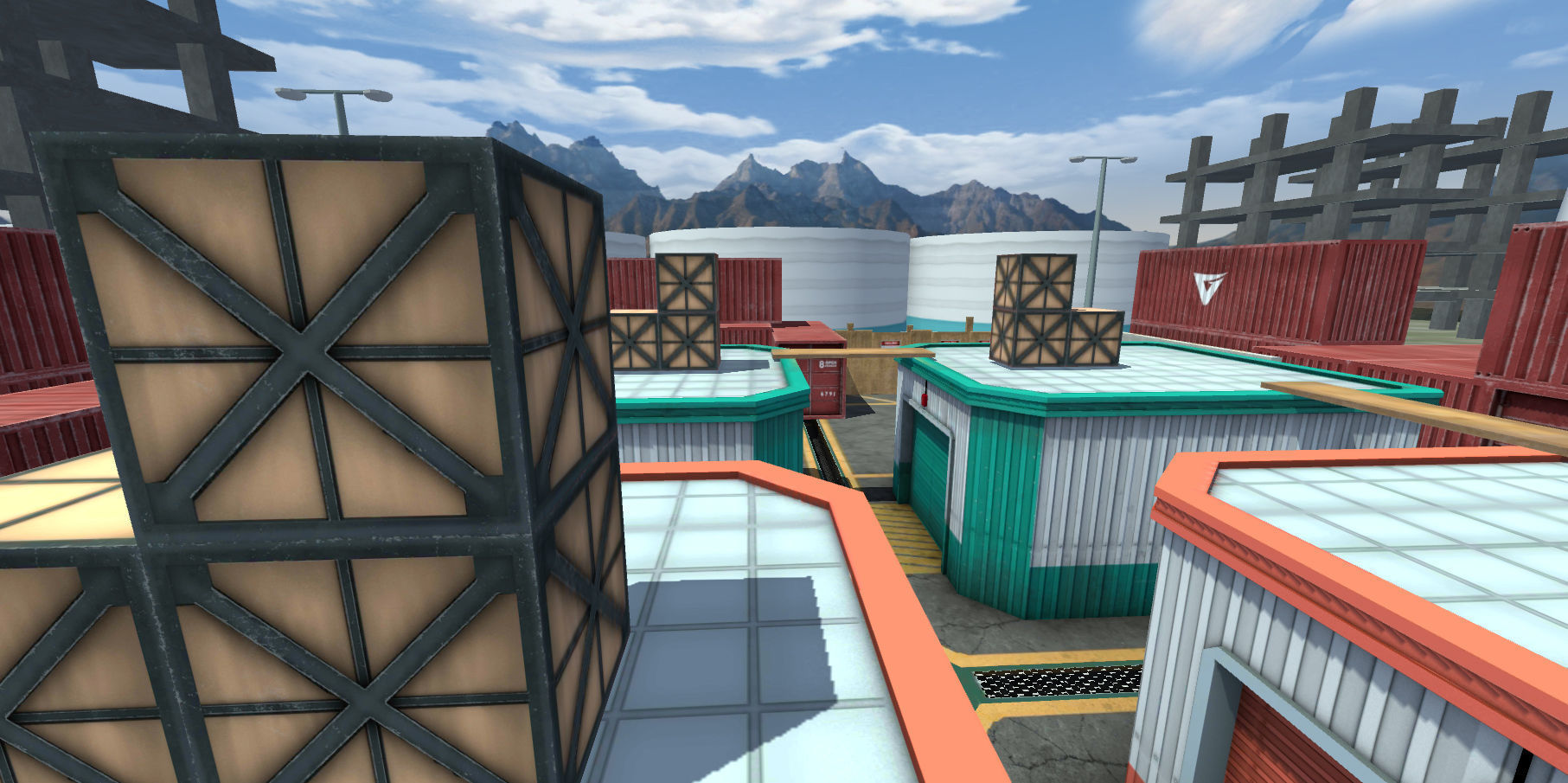 Mobile FPS Game Environment Map cs ice world counter strike 3D model_10