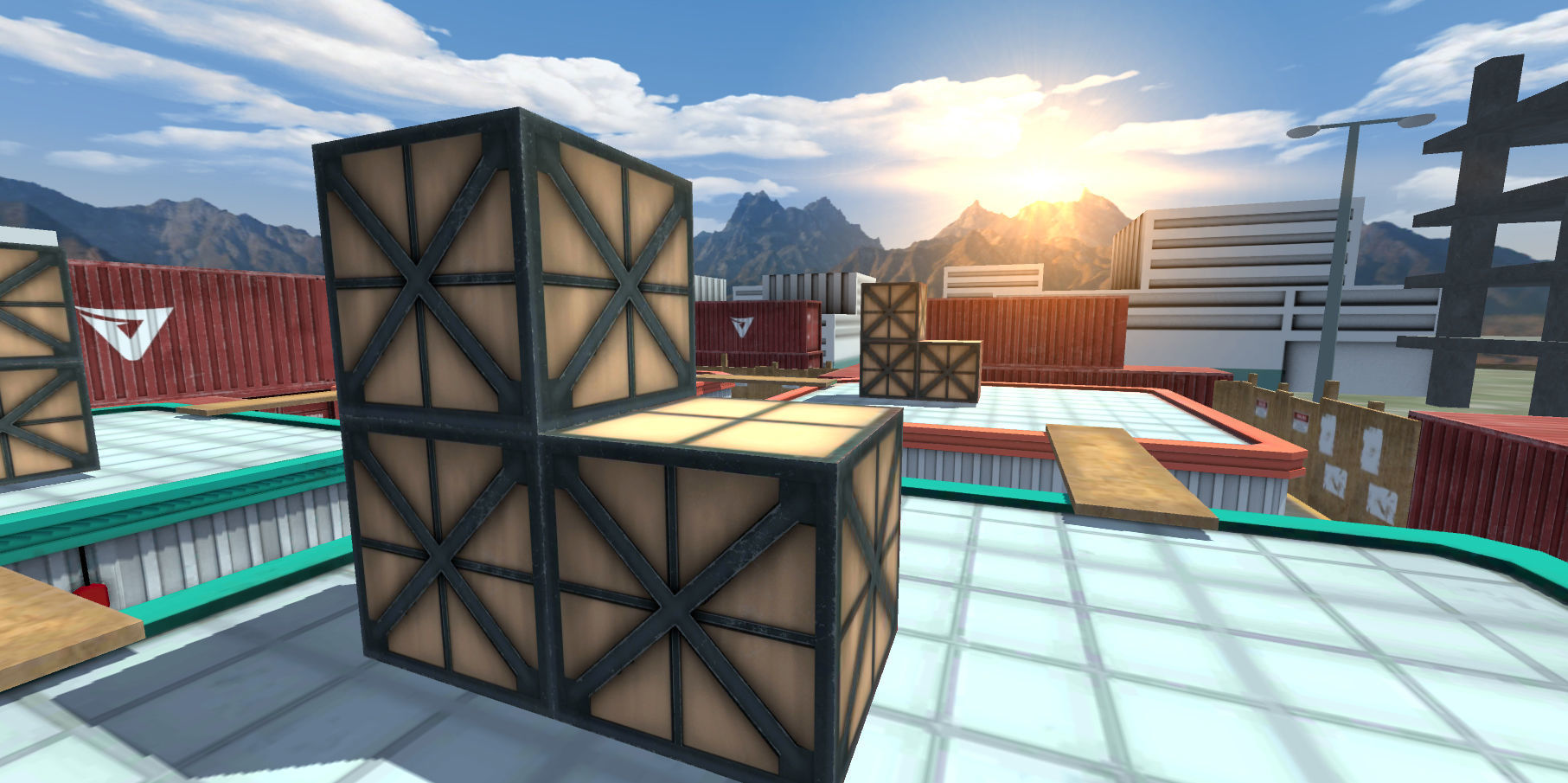 Mobile FPS Game Environment Map cs ice world counter strike 3D model_7