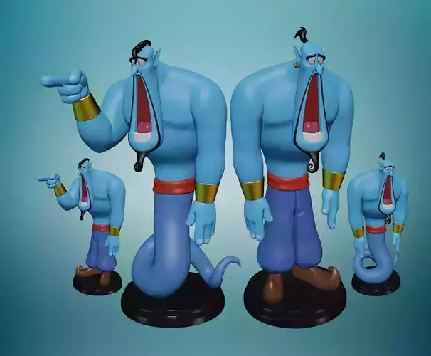 GENIE - ALADDIN - SURPRISED FACE 3D print model
