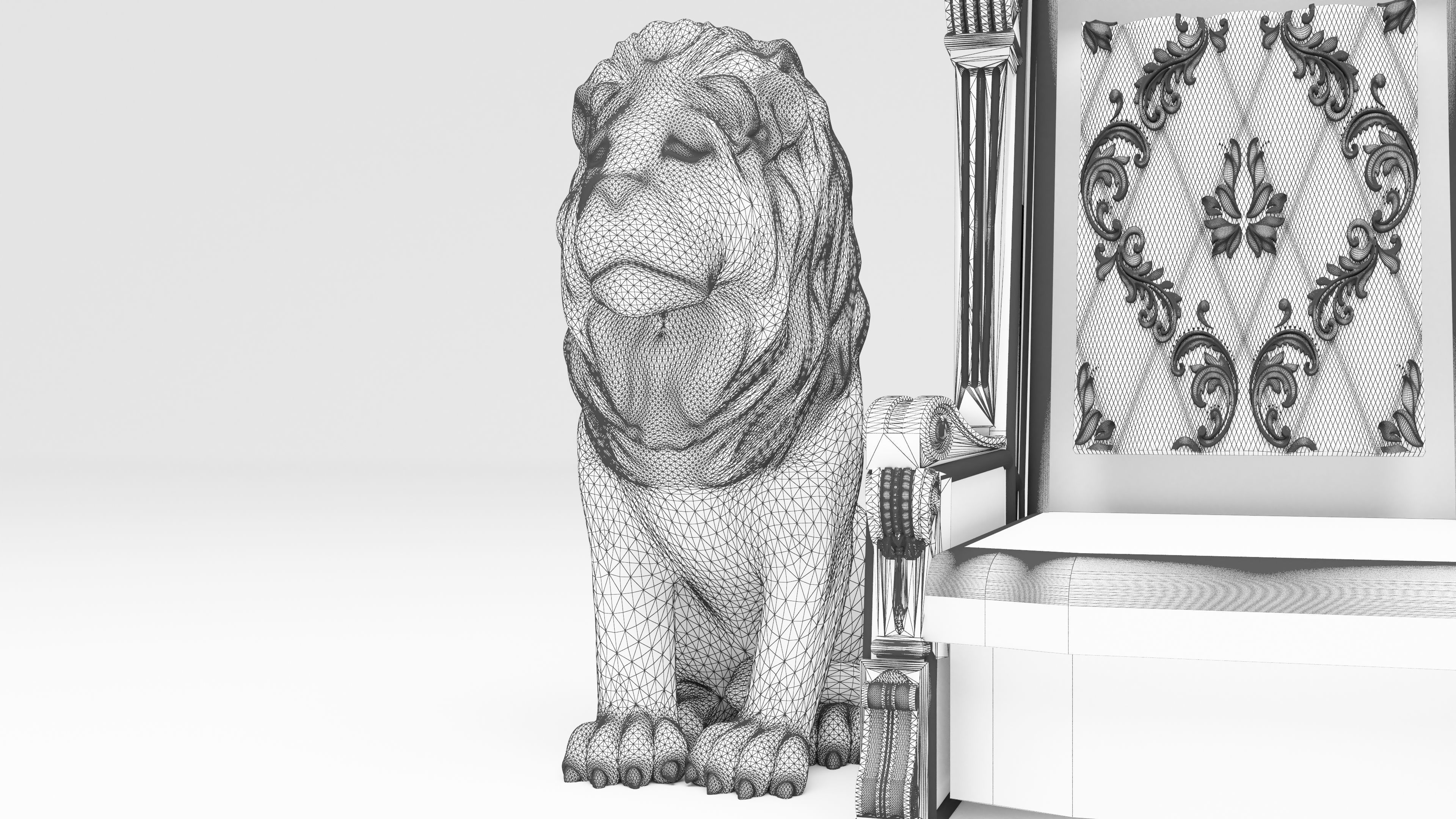 King Throne 3 - 4K 3D model_12