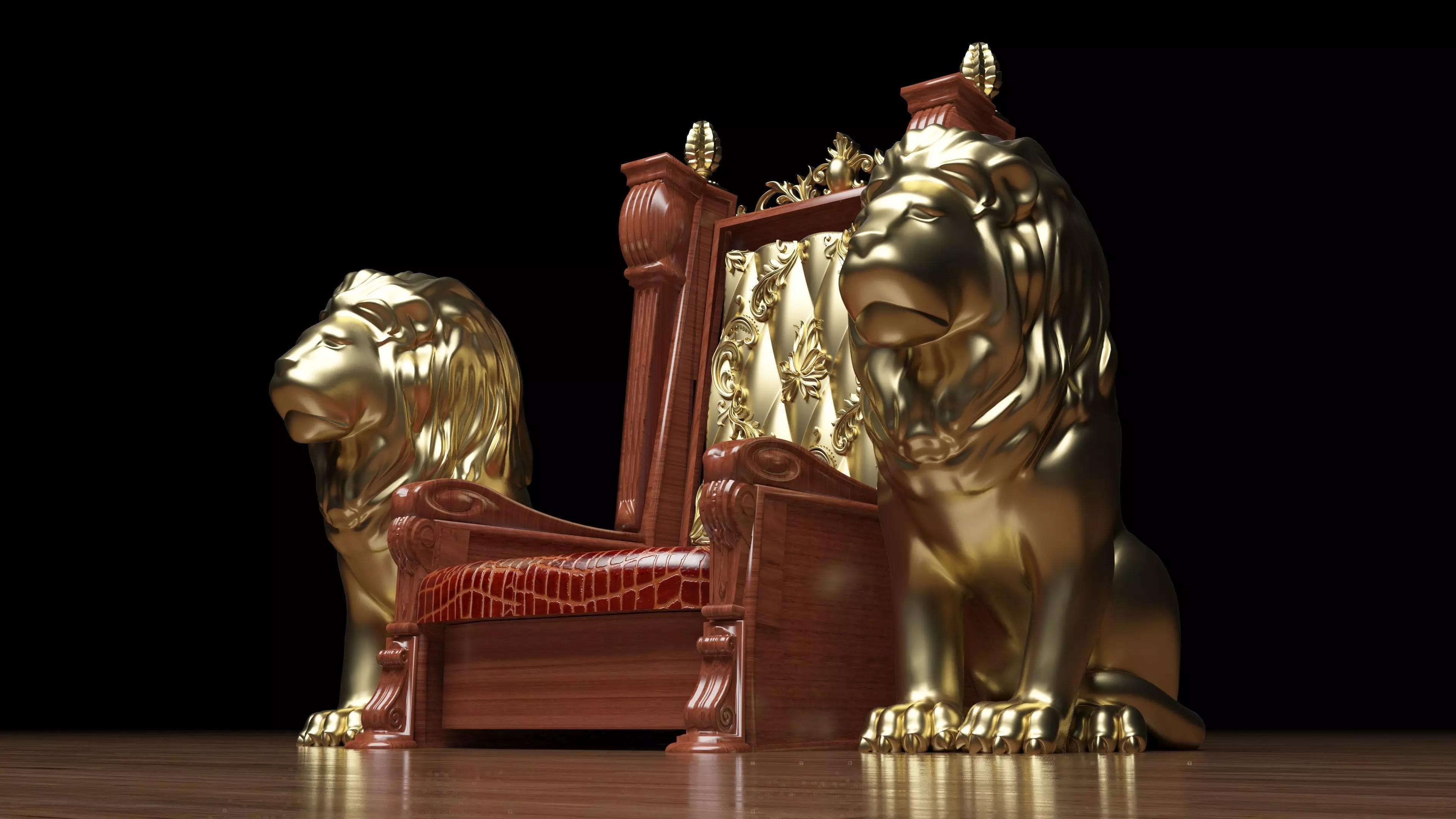 King Throne 3 - 4K 3D model_0