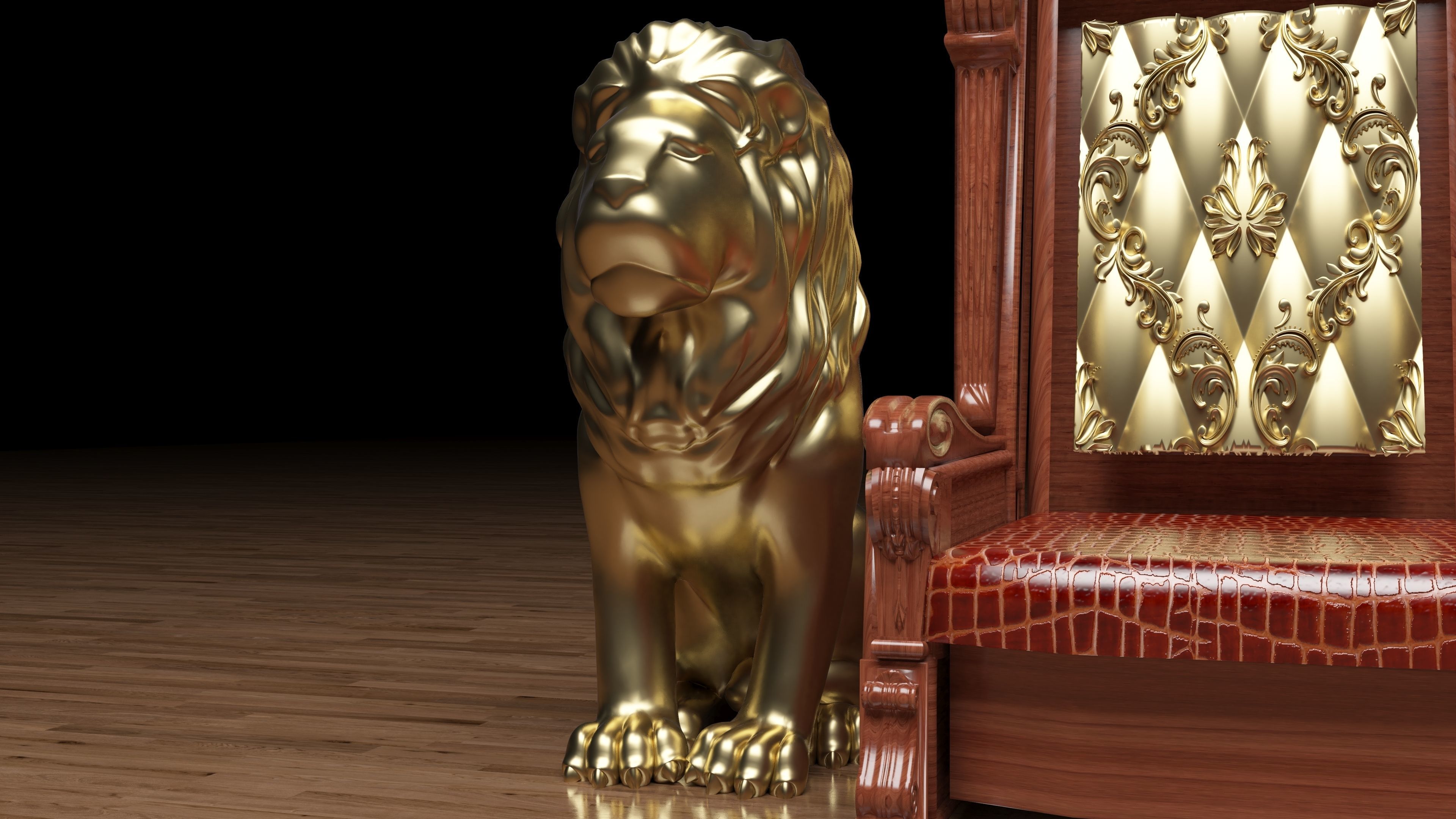 King Throne 3 - 4K 3D model_3