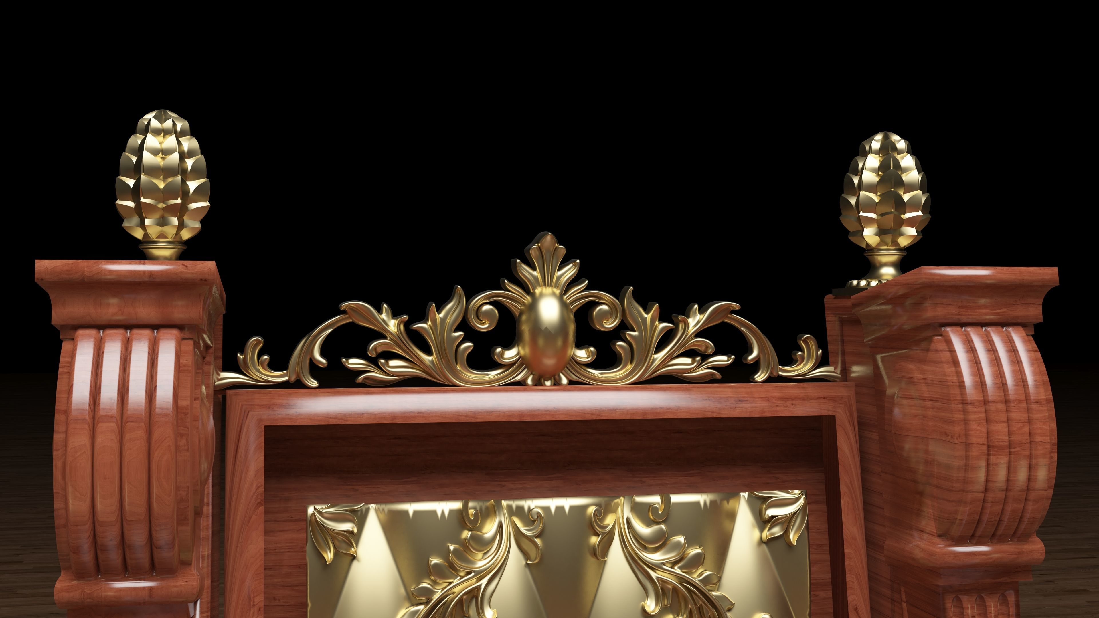 King Throne 3 - 4K 3D model_1