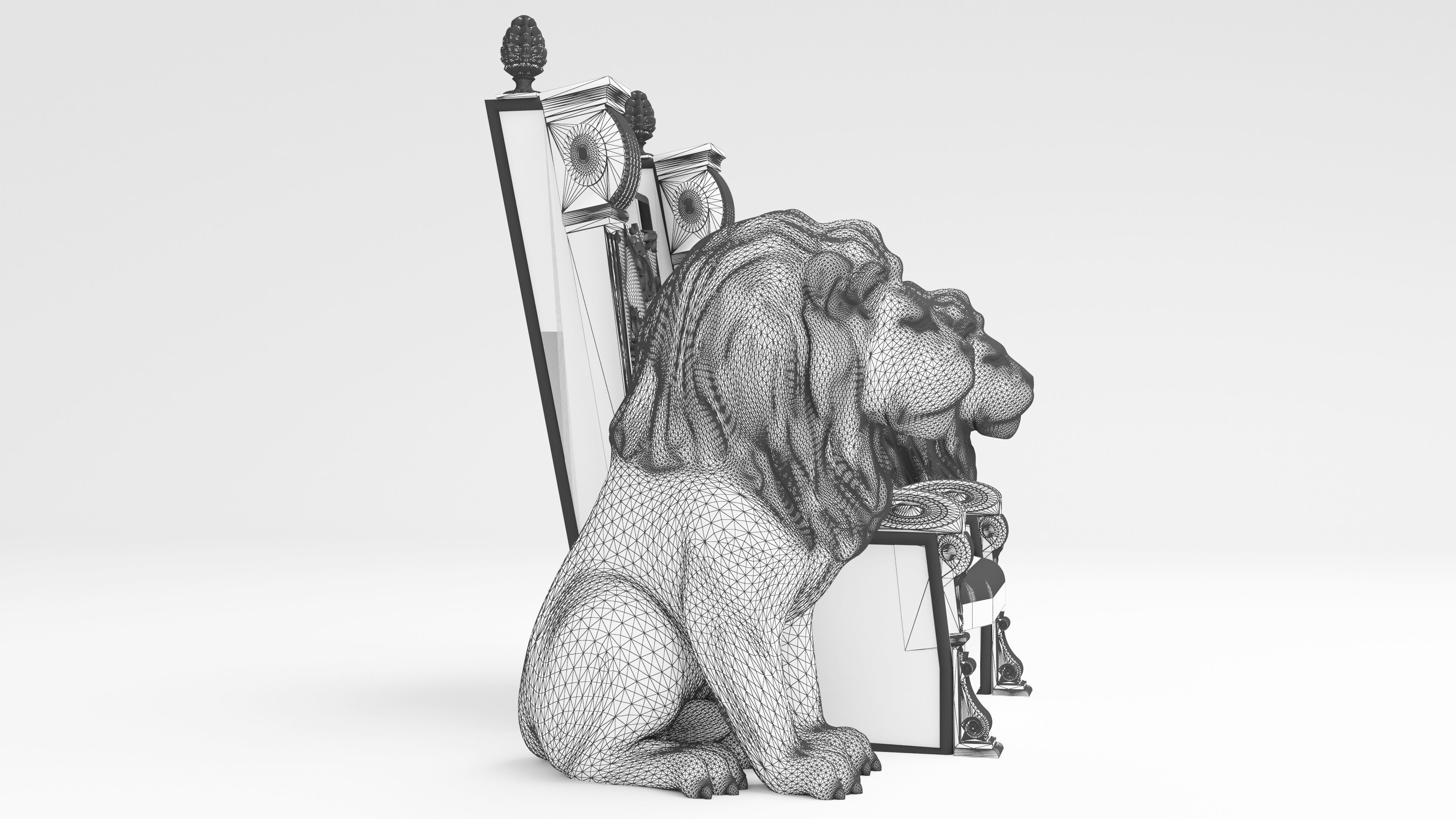 King Throne 3 - 4K 3D model_11