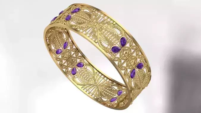 Exquisite Indian Bangel Design in Gemvision Matrix