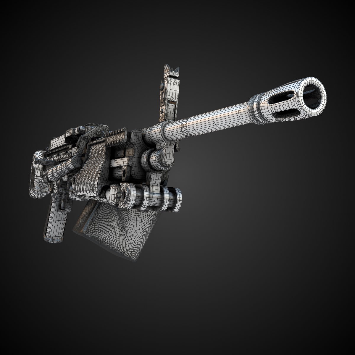 MG4 Machine Gun Hi-Res 3D model_6