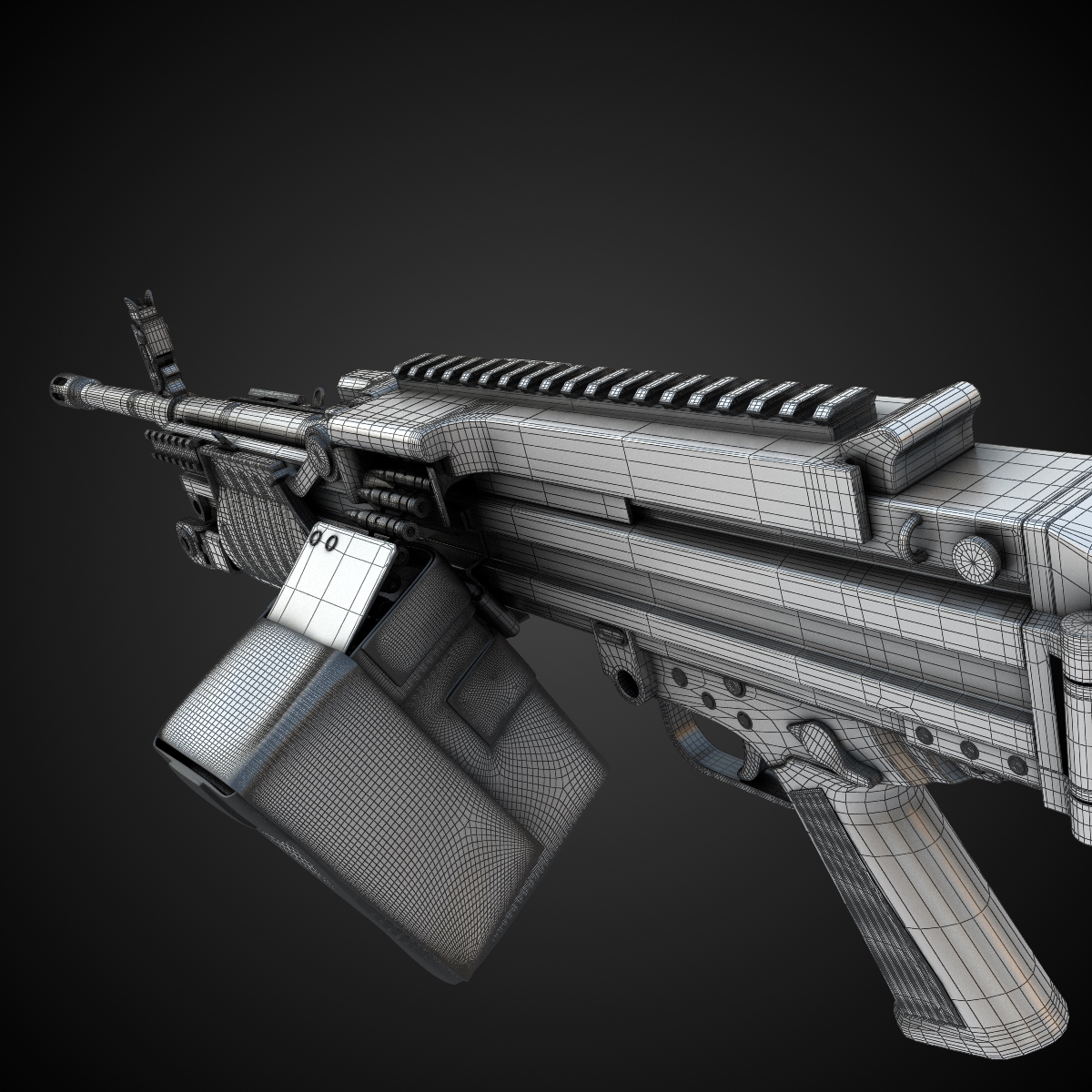 MG4 Machine Gun Hi-Res 3D model_8
