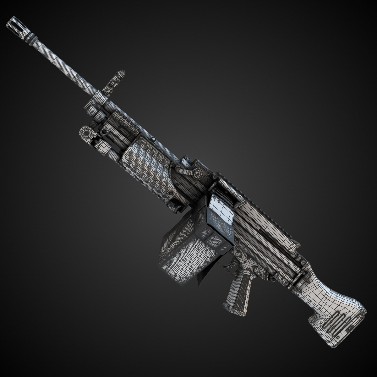 MG4 Machine Gun Hi-Res 3D model_5