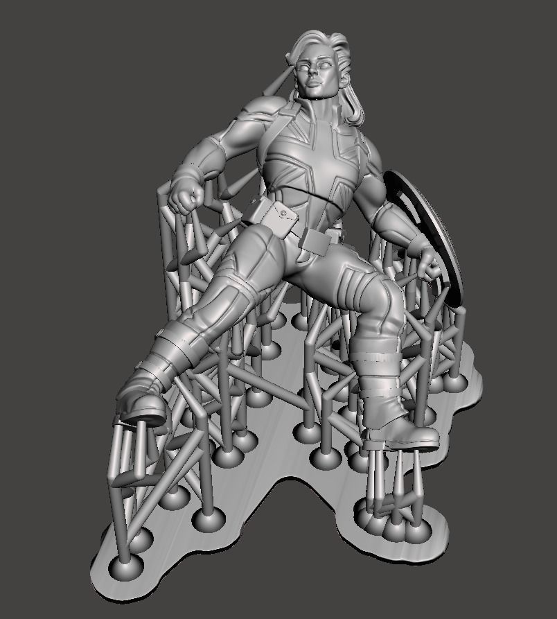 london 3d printing with supports in different poses  3D print model_4