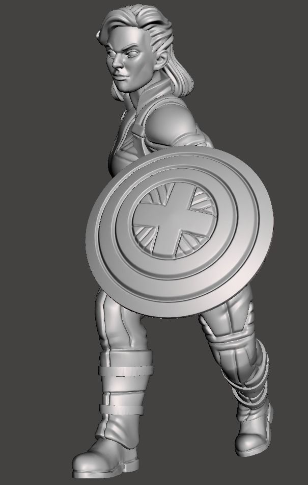 london 3d printing with supports in different poses  3D print model_12