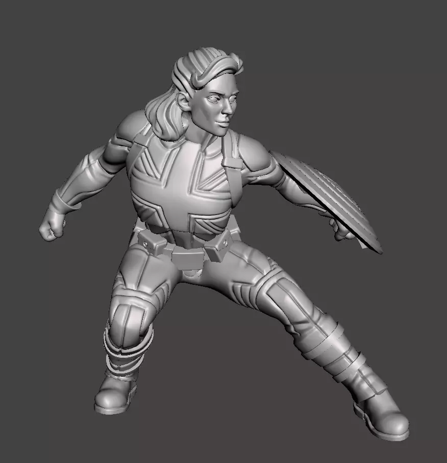 london 3d printing with supports in different poses  3D print model_0