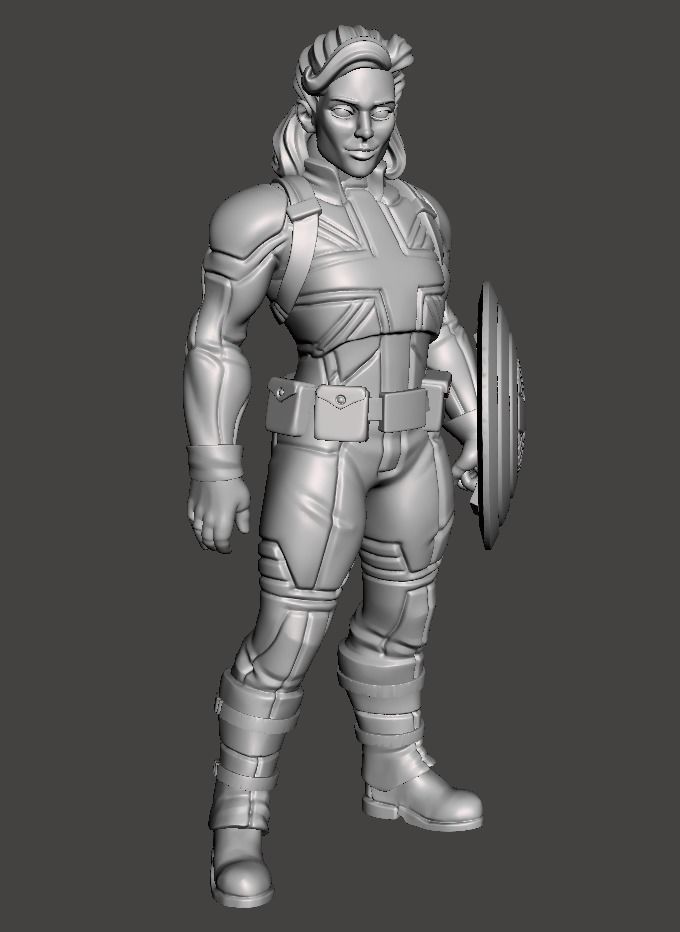 london 3d printing with supports in different poses  3D print model_1