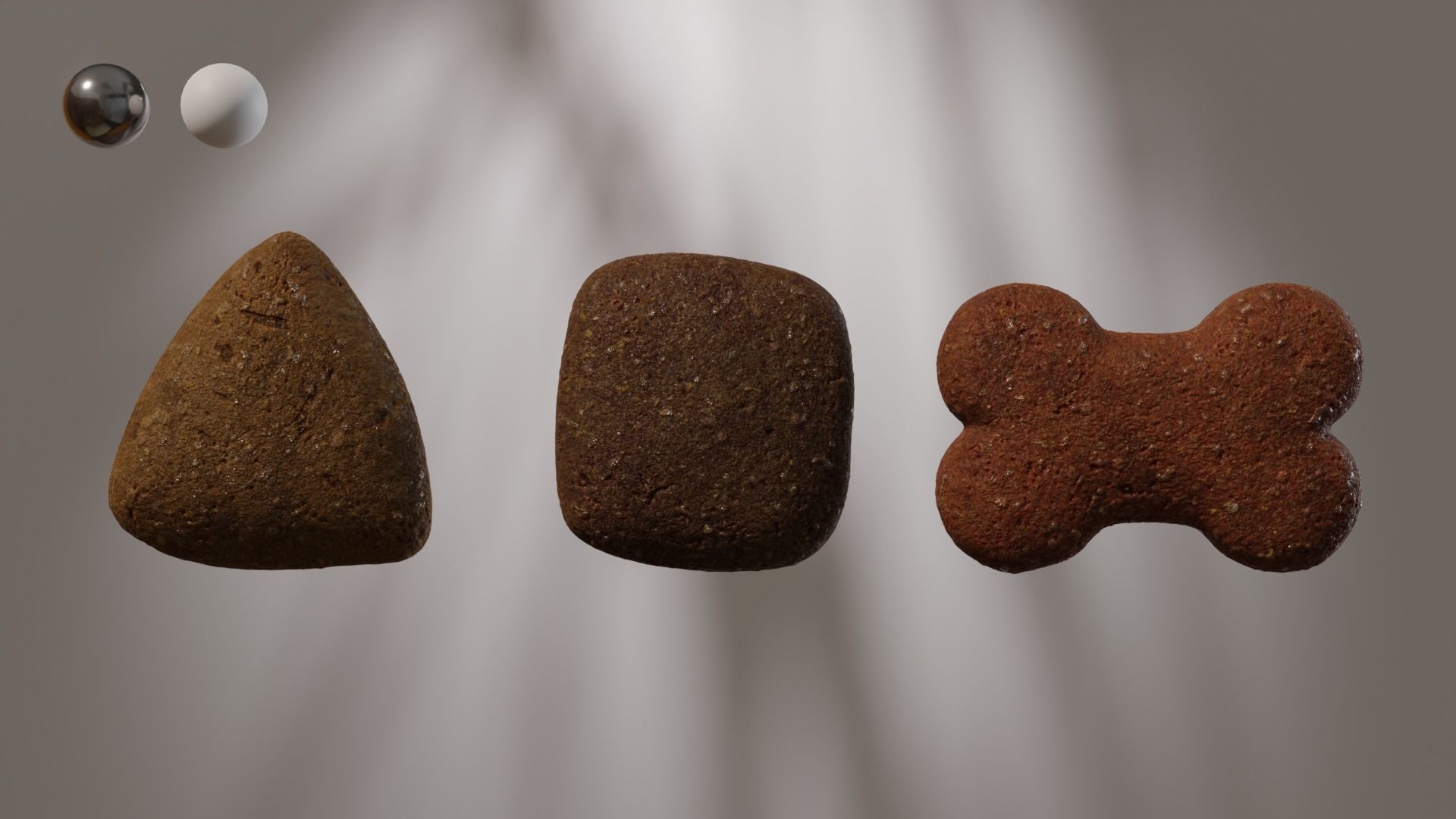 Dog Croquettes type 01 dog food Low-poly 3D model_6