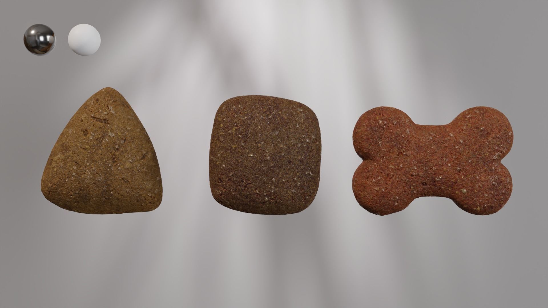 Dog Croquettes type 01 dog food Low-poly 3D model_7