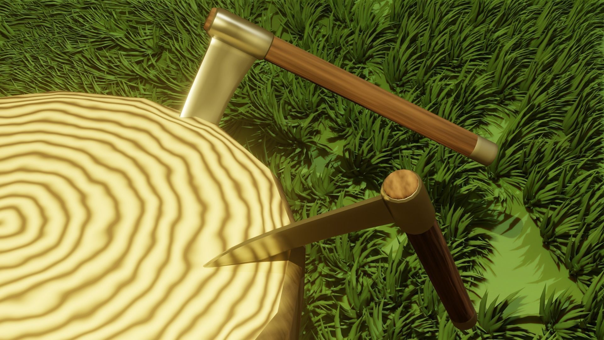 Simple Fantasy Sickle Low-poly 3D model_3