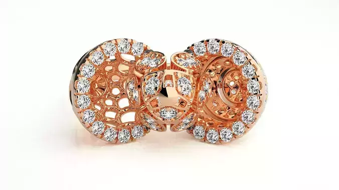  Flower With Covers Italian High Jewelry Diamond Cocktail Ring