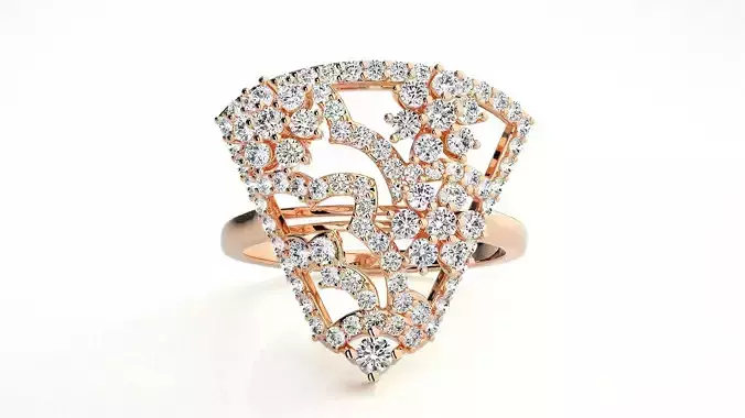 High Jewelry Diamond Cocktail Ring 3dm stl 3dm stl renders 