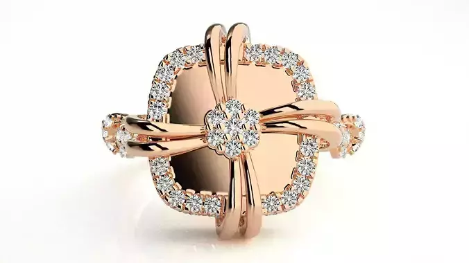 High Jewelry Diamond Cocktail Ring 3dm stl 3dm stl renders 