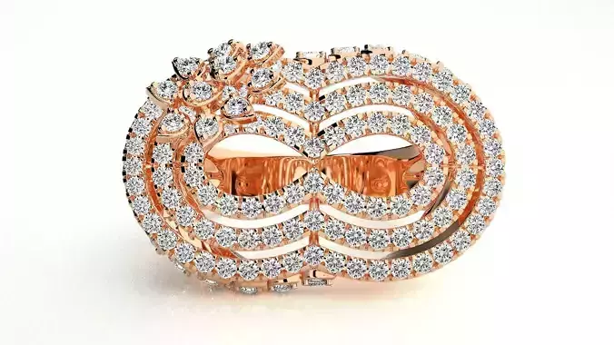 High Jewelry Diamond Cocktail Ring 3dm stl 3dm stl renders 