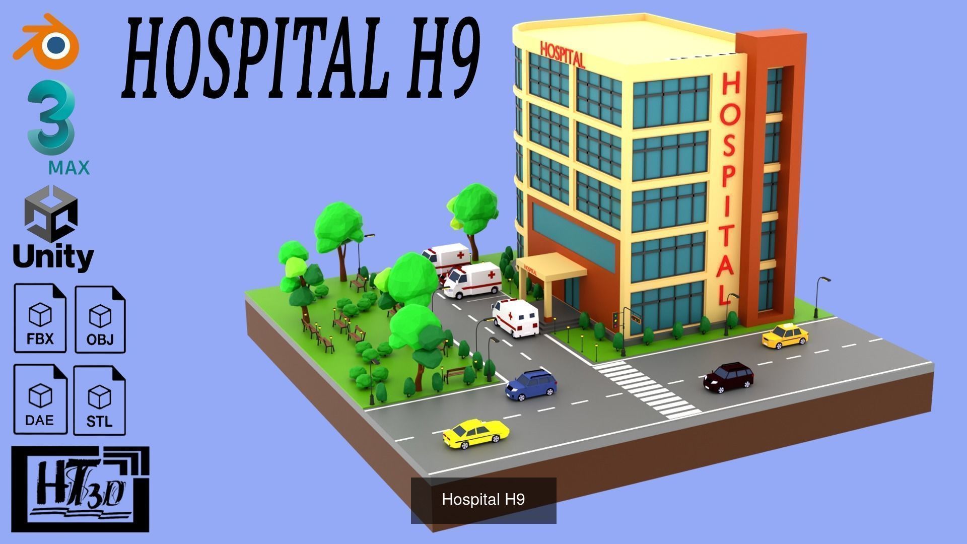 Low poly City 3D Model Collection_7