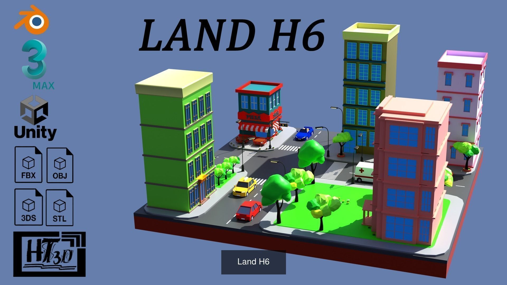 Low poly City 3D Model Collection_5