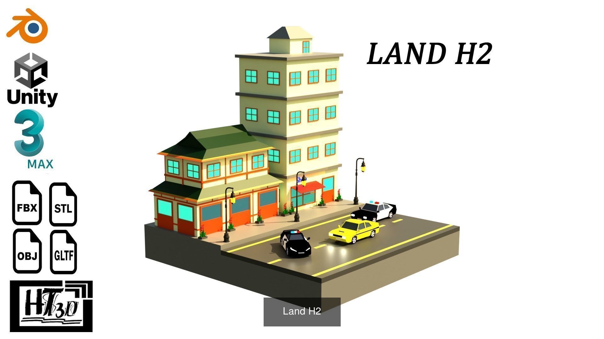 Low poly City 3D Model Collection_3