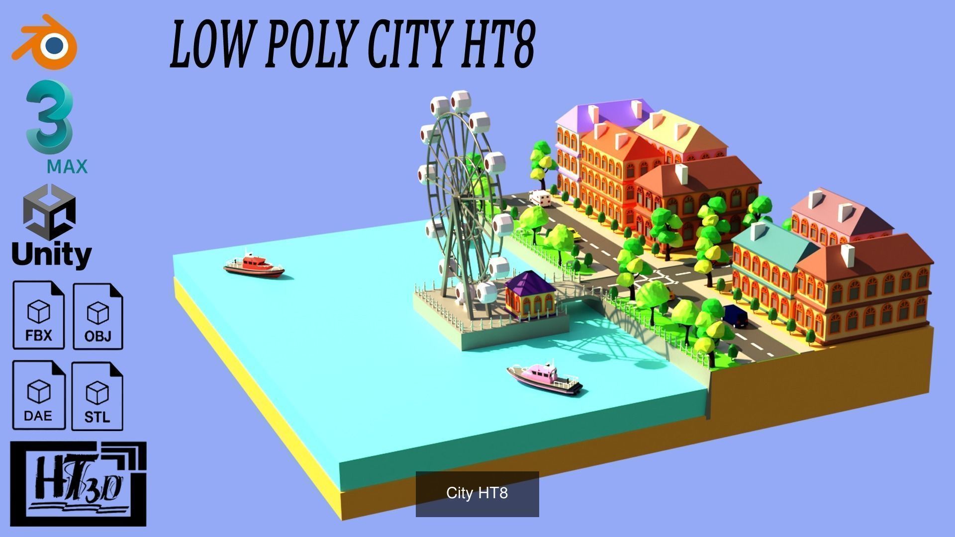 Low poly City 3D Model Collection_2