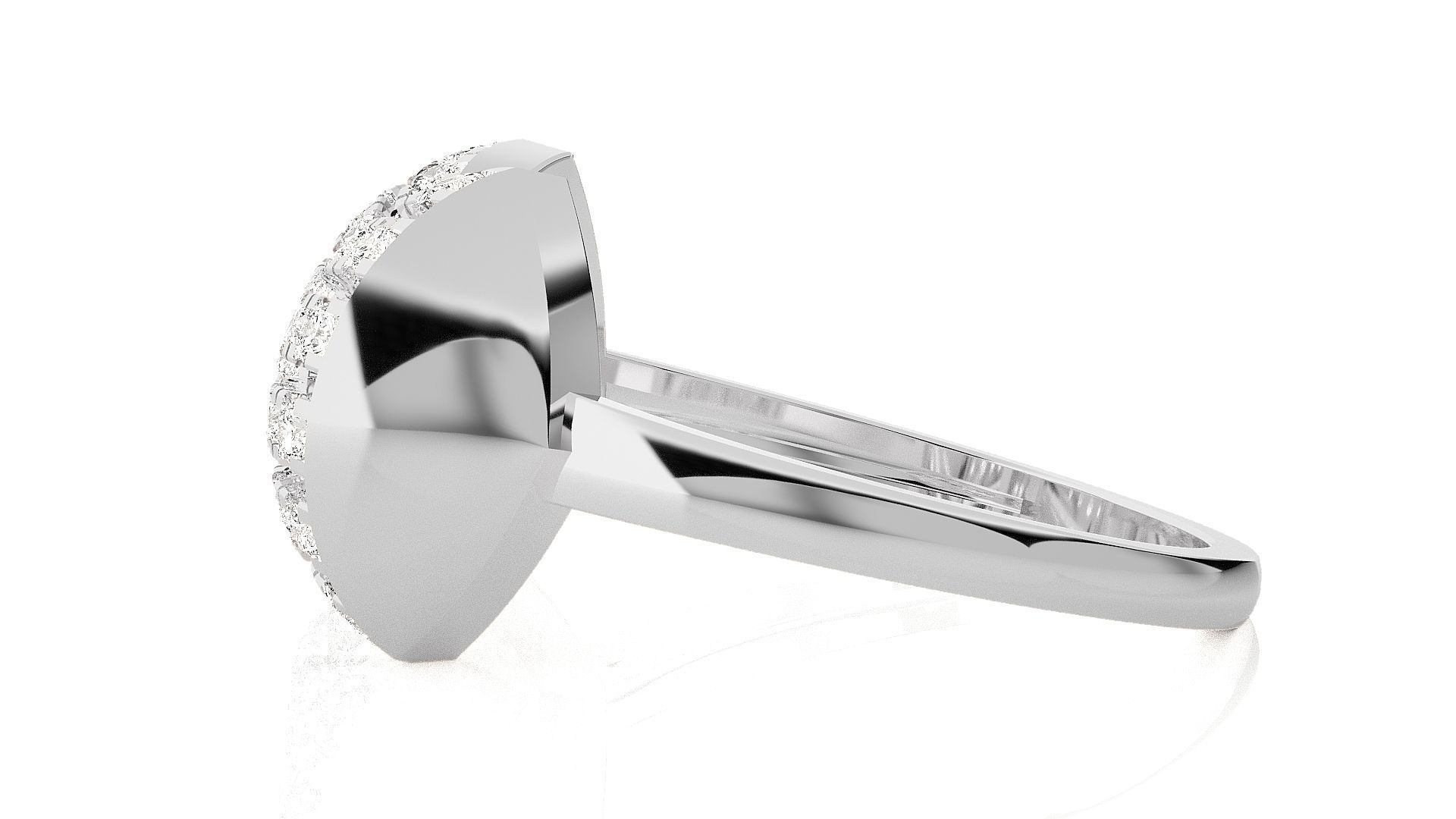 Bow Tie High Jewelry Diamond Cocktail Ring 3dm stl details 3D print model_8