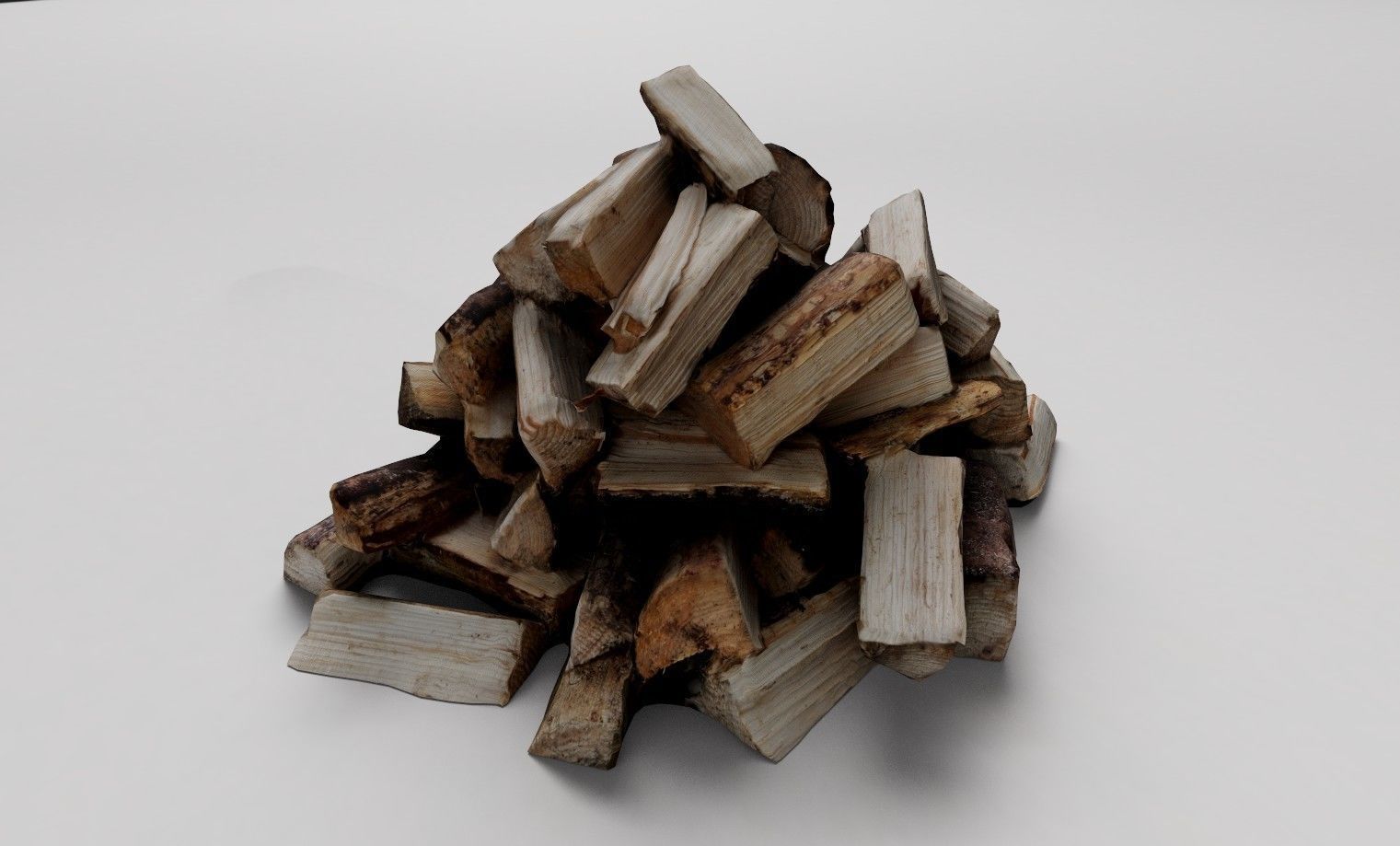 Firewood Low-poly 3D model_12