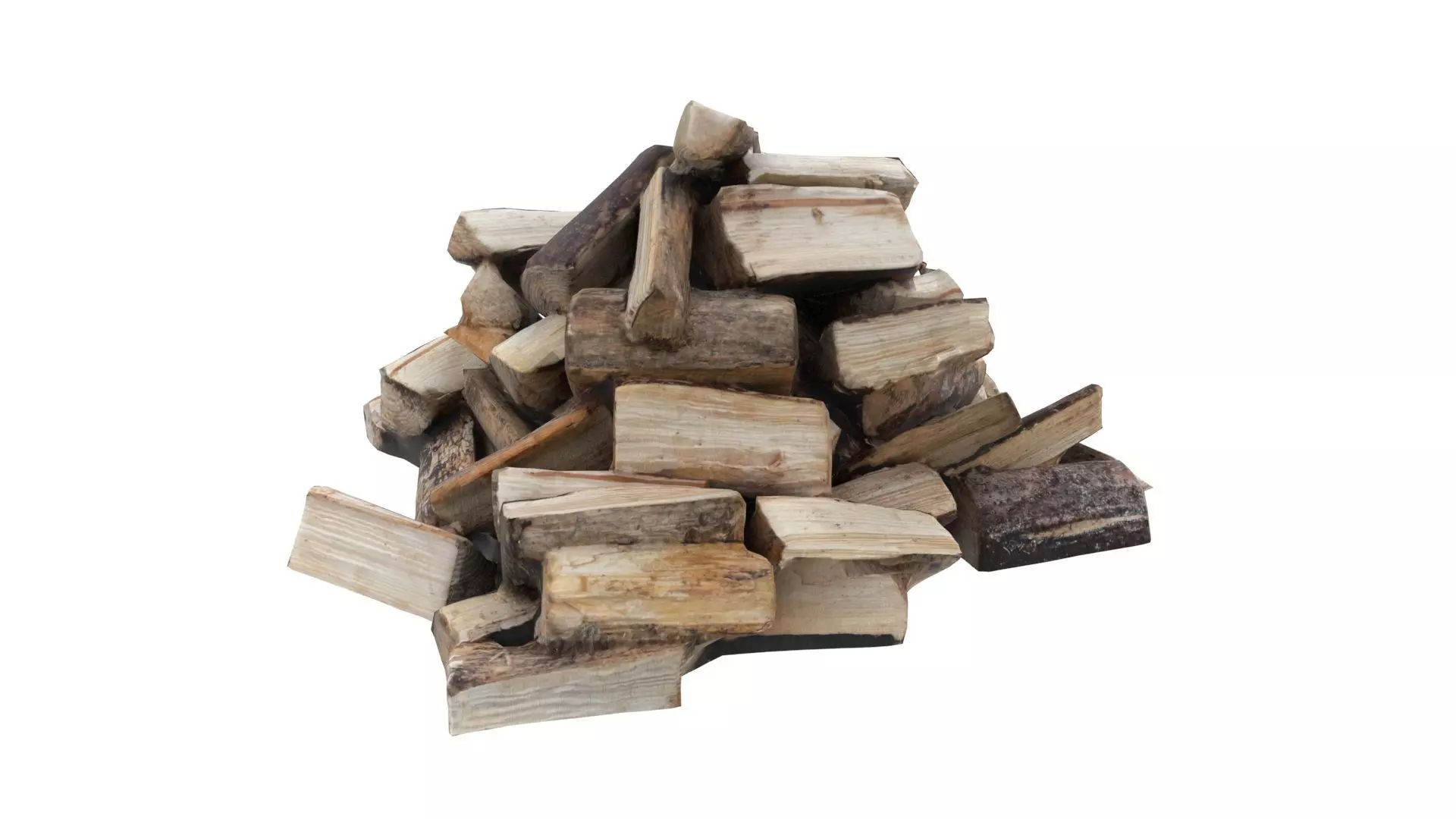 Firewood Low-poly 3D model_0