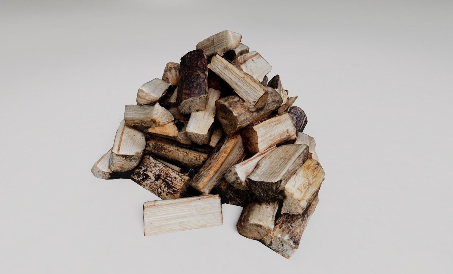 Firewood Low-poly 3D model_15