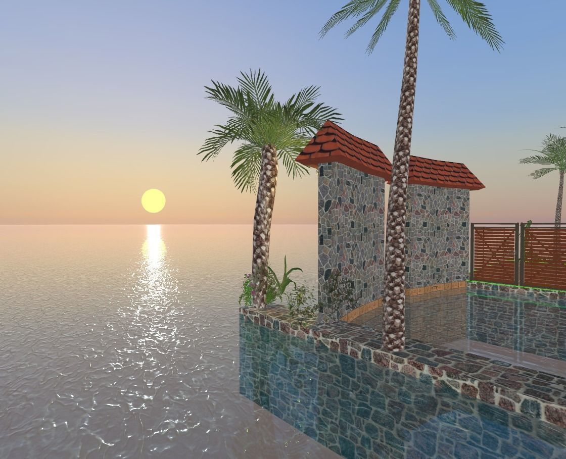 My Island In Tahiti Low-poly 3D model_47