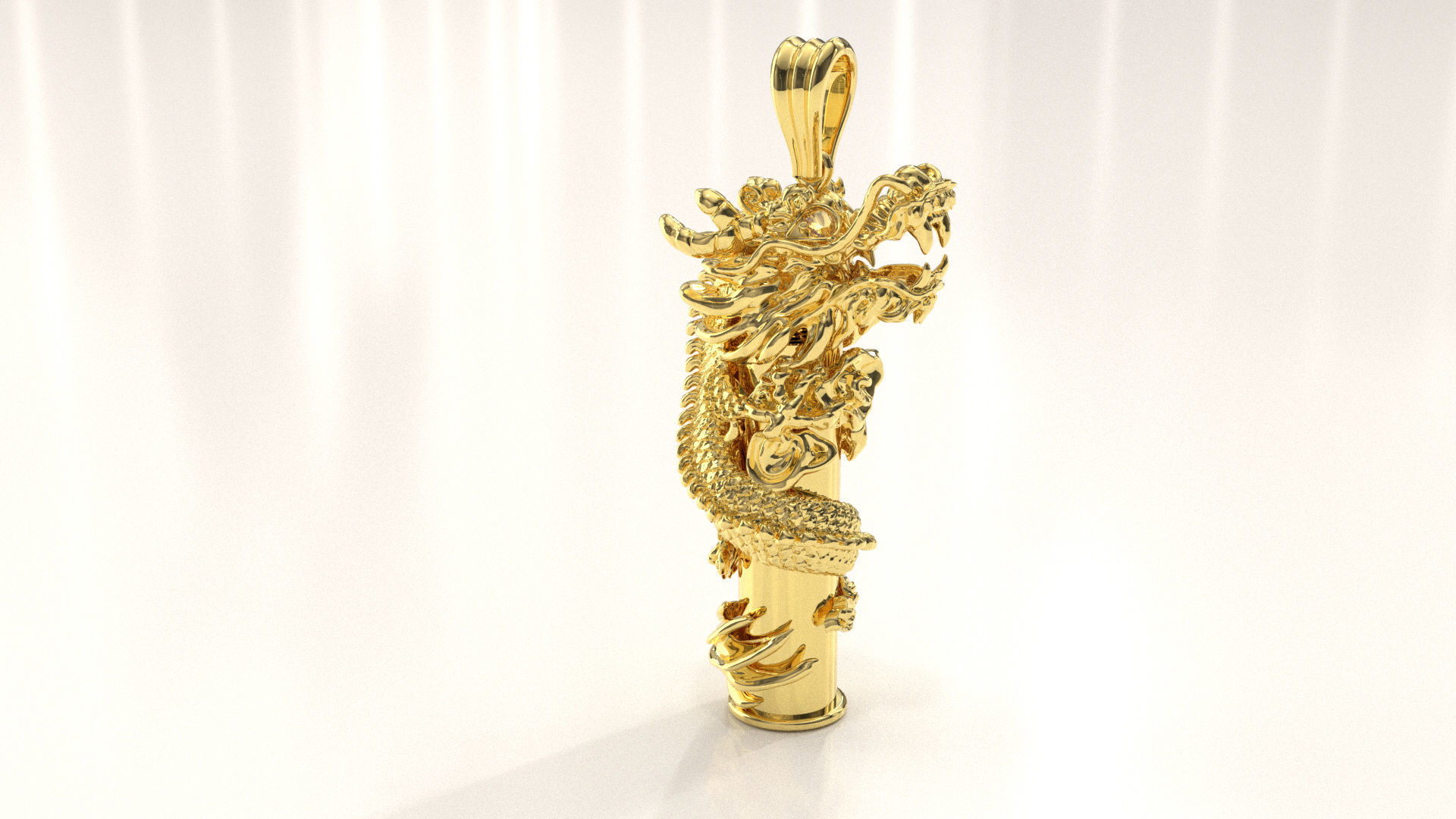 pendant dragon 3D print model_1