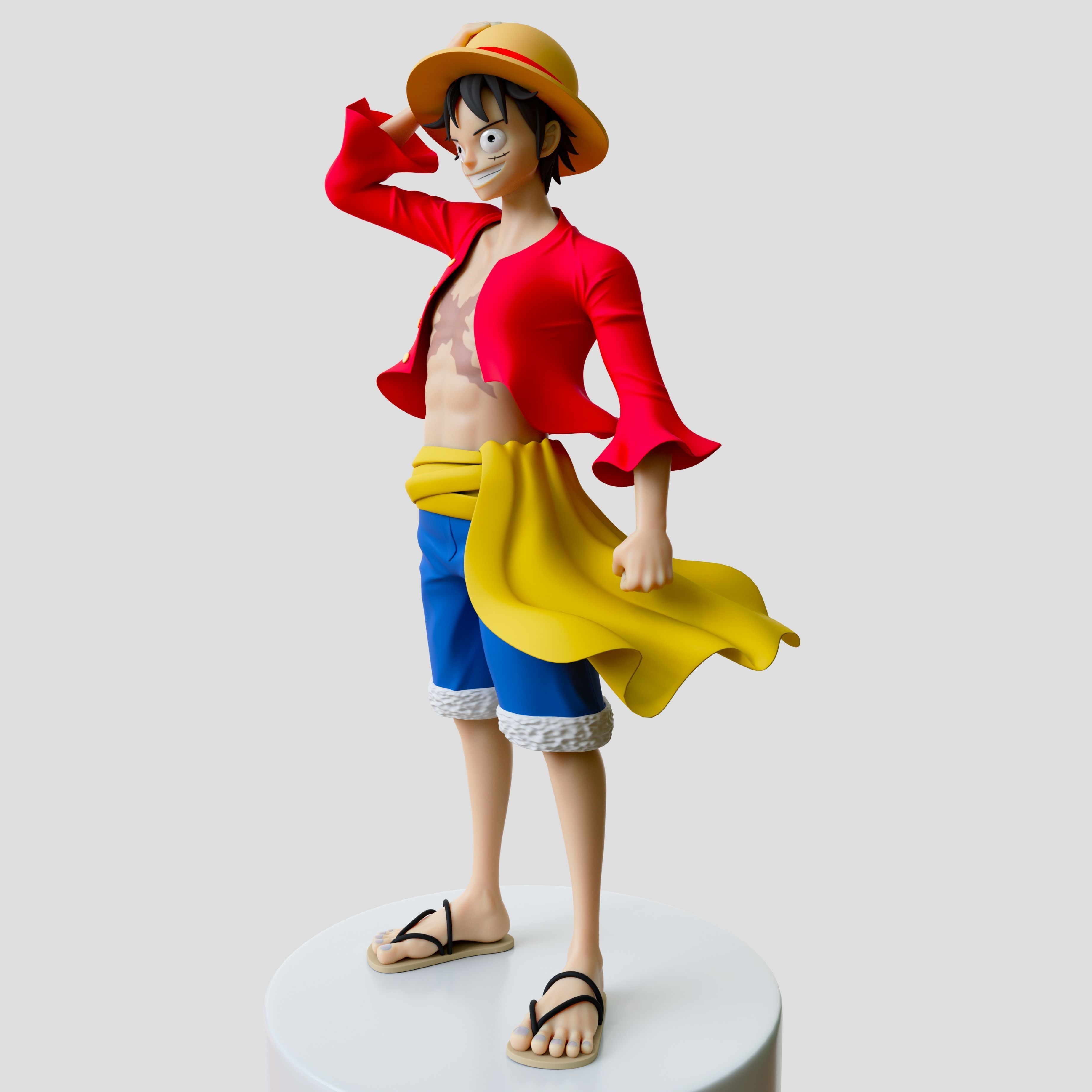 Monkey D Luffy from One Piece - 3D print model  3D print model_1