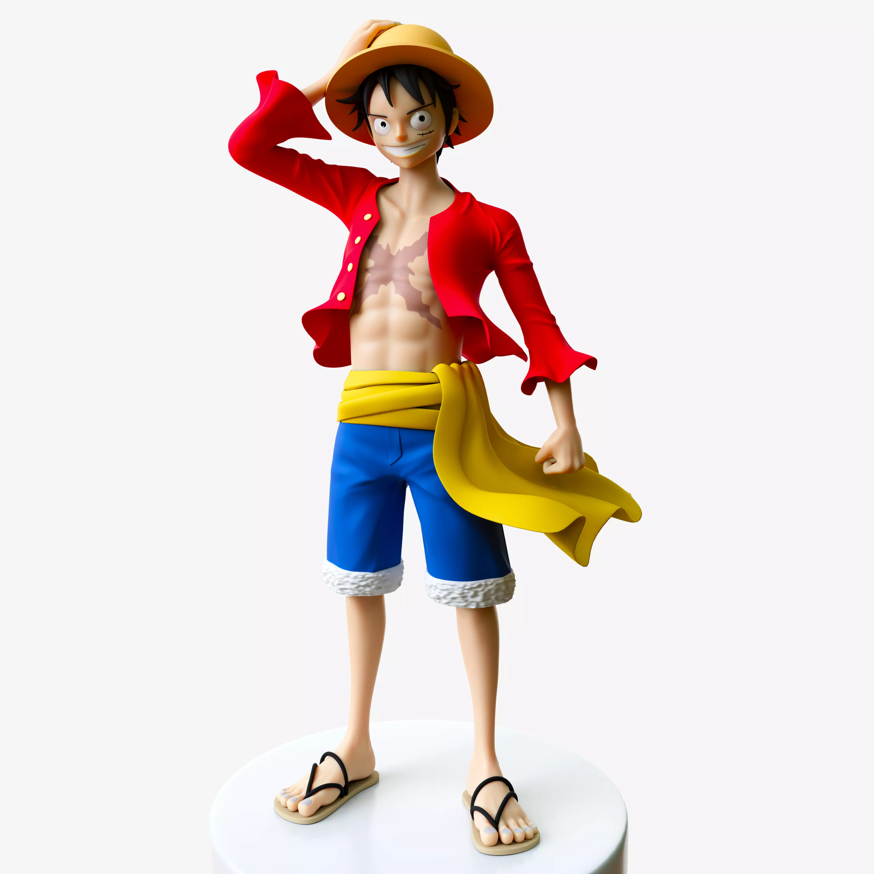 Monkey D Luffy from One Piece - 3D print model  3D print model_0