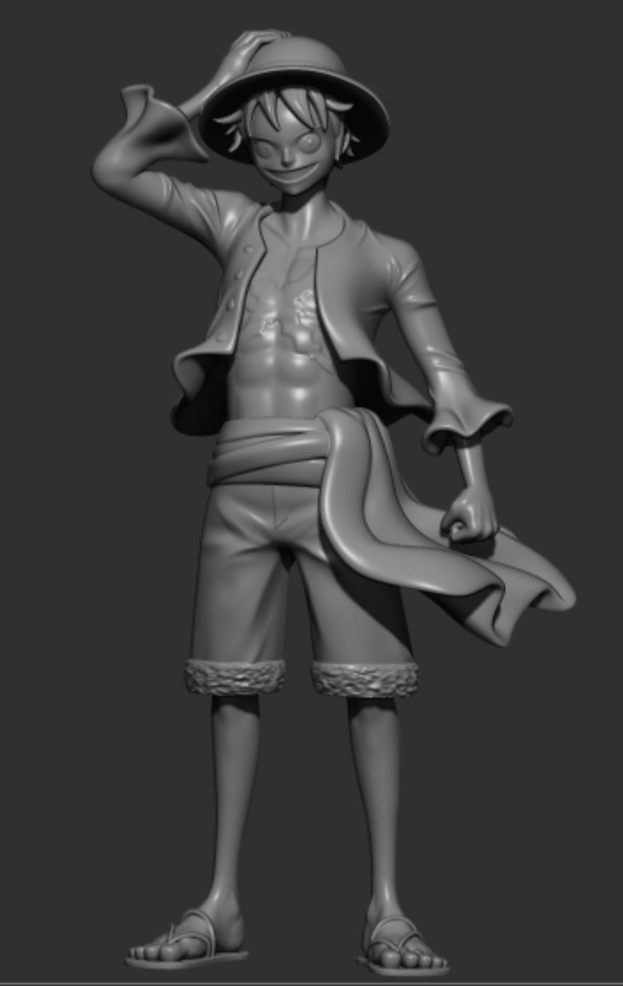 Monkey D Luffy from One Piece - 3D print model  3D print model_3
