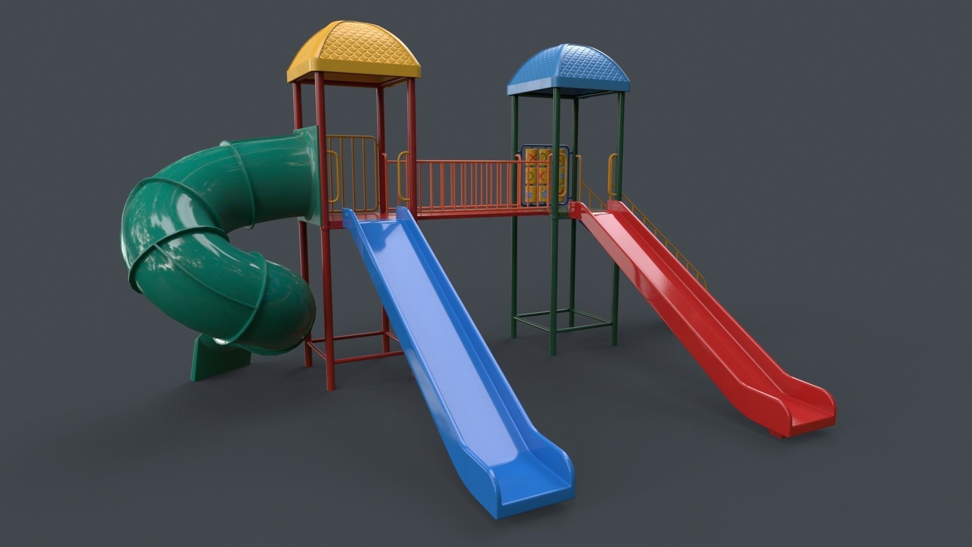 PBR Playground Outdoor Jungle Gym 15 B Low-poly 3D model_92