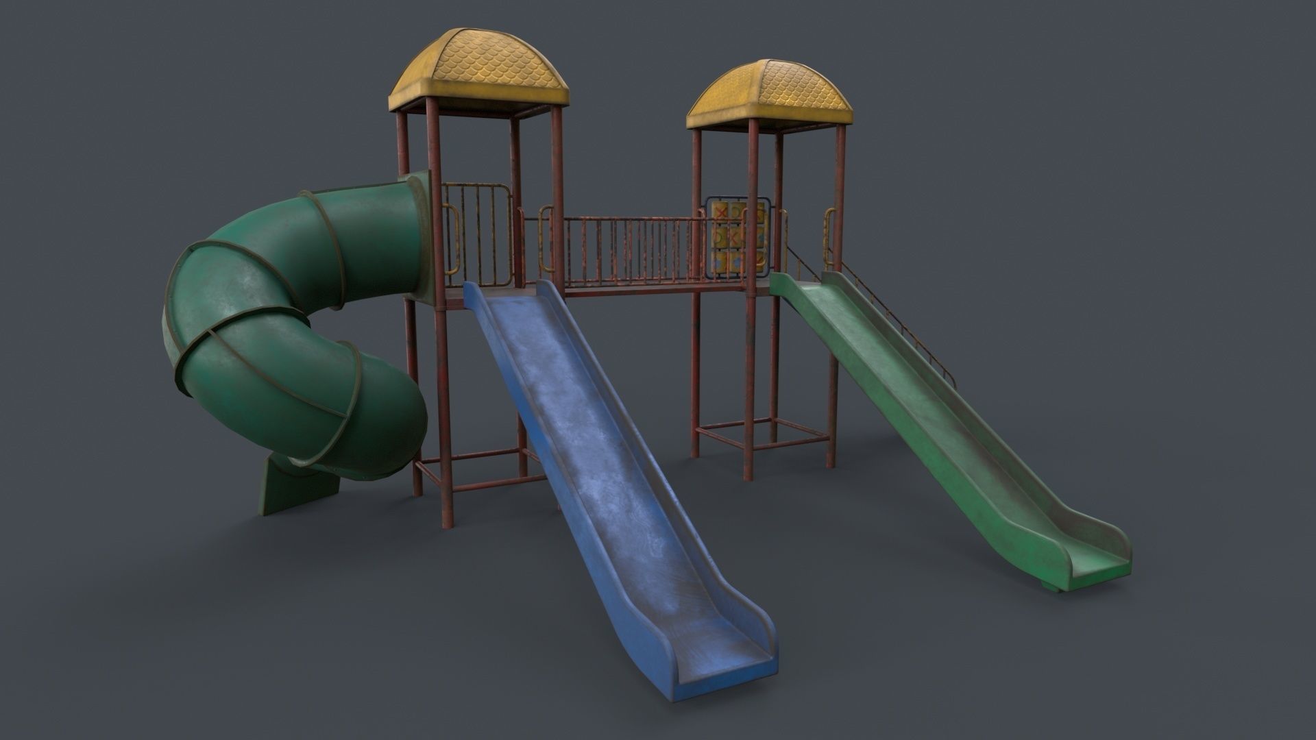 PBR Playground Outdoor Jungle Gym 15 B Low-poly 3D model_101