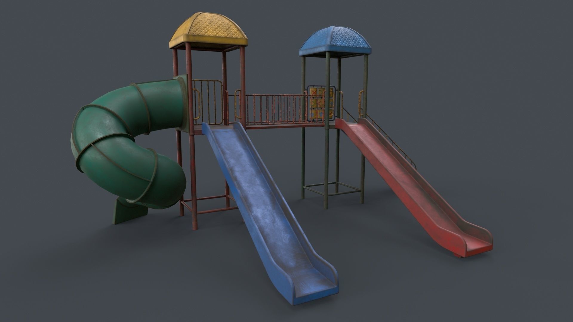 PBR Playground Outdoor Jungle Gym 15 B Low-poly 3D model_93