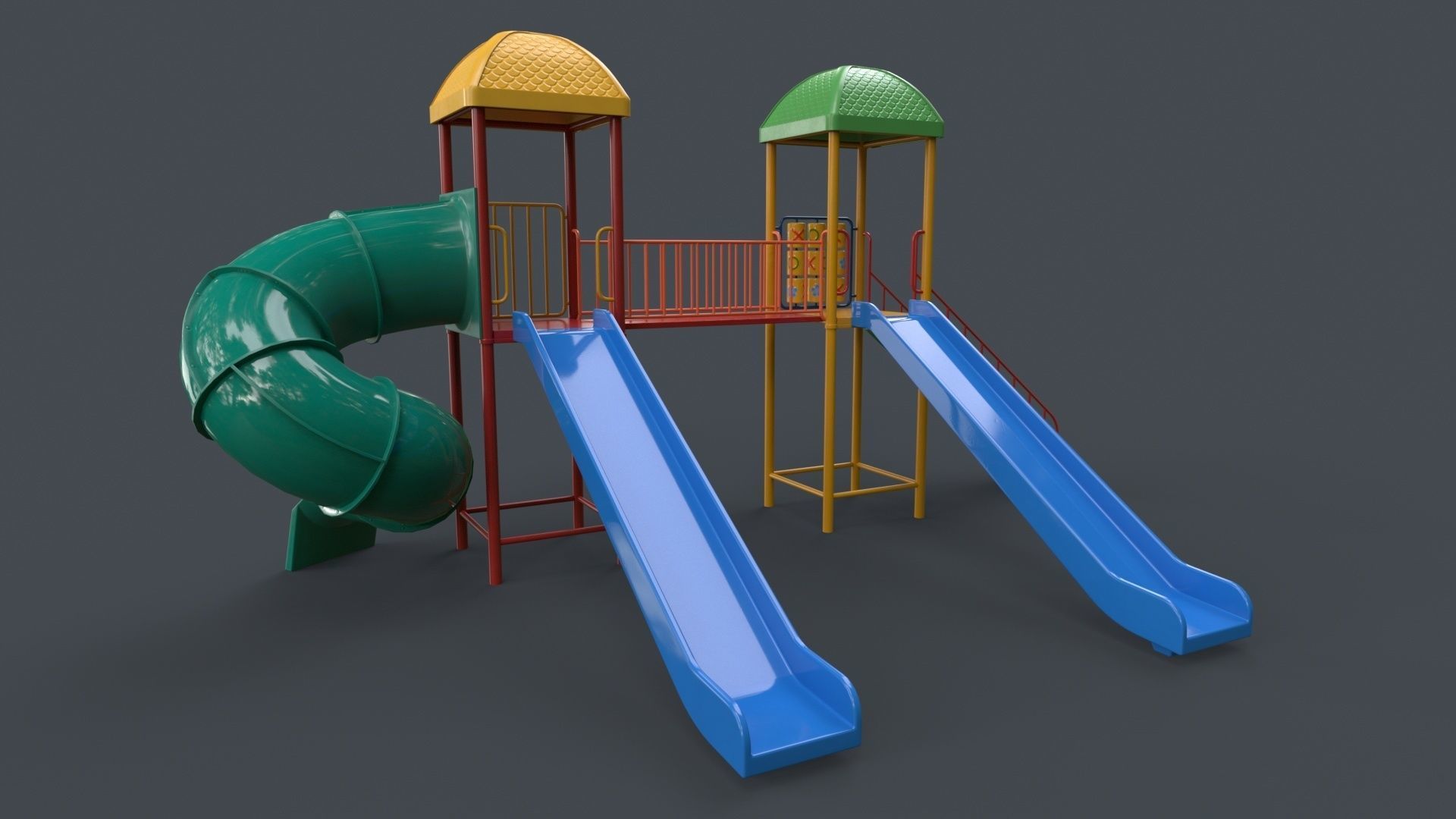 PBR Playground Outdoor Jungle Gym 15 B Low-poly 3D model_68