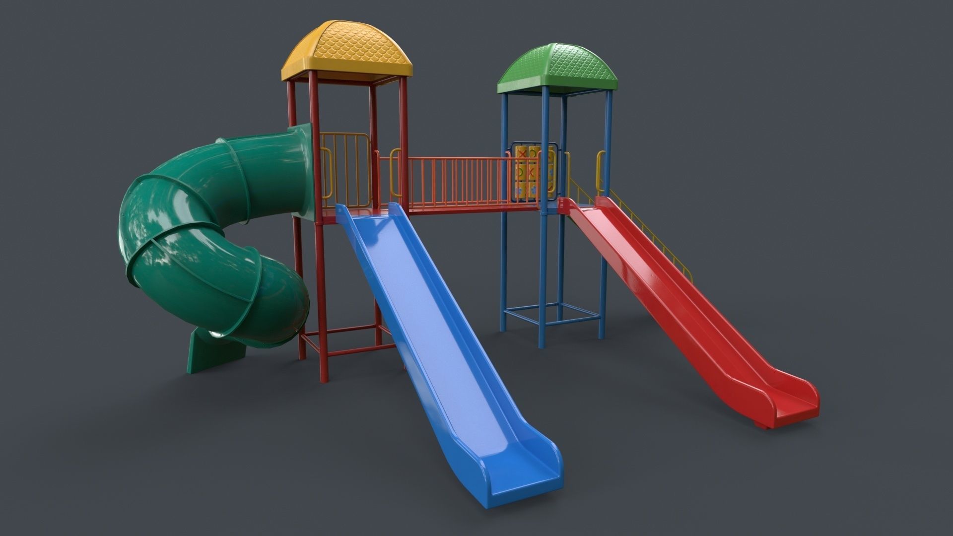 PBR Playground Outdoor Jungle Gym 15 B Low-poly 3D model_78