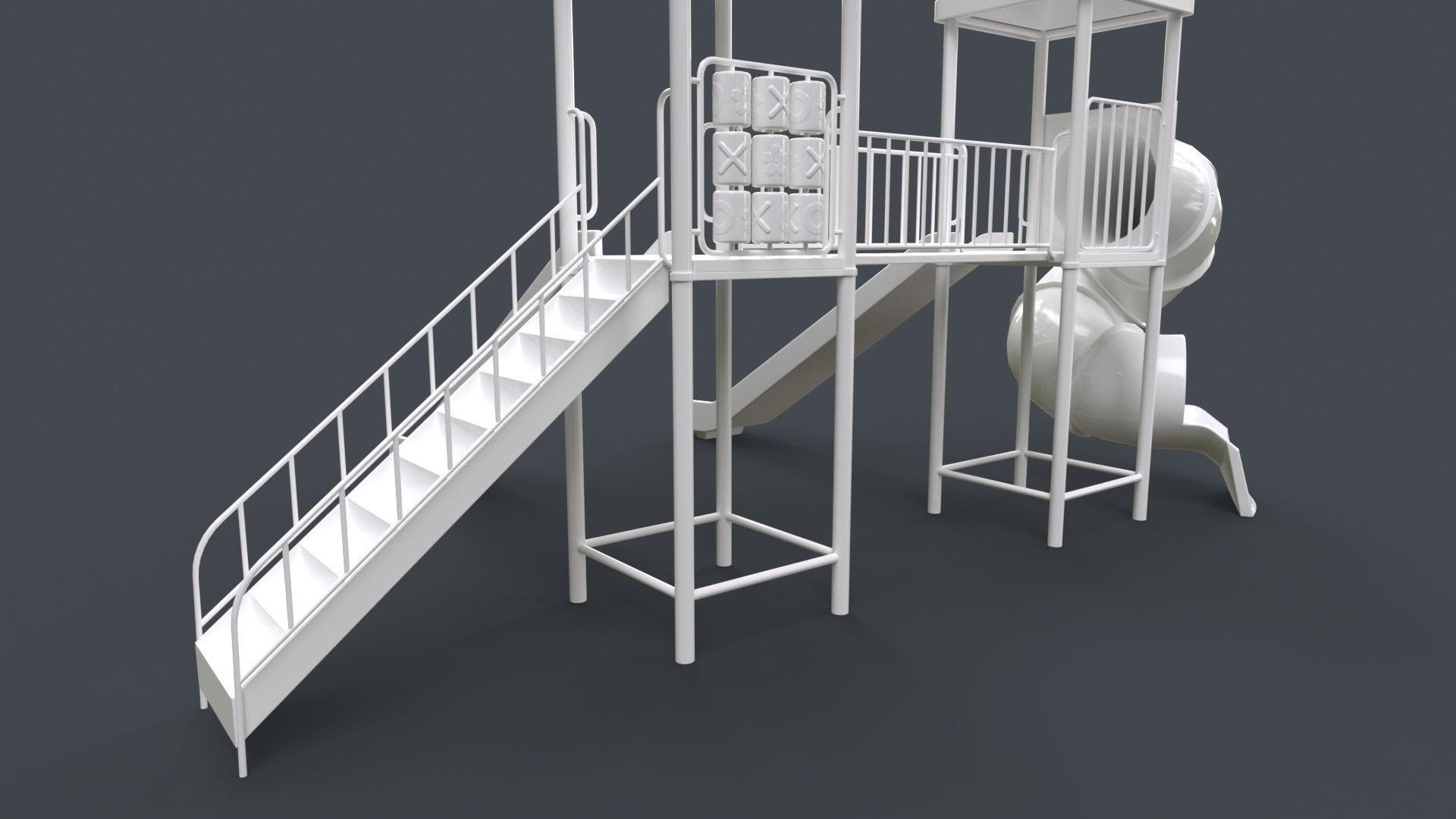 PBR Playground Outdoor Jungle Gym 15 B Low-poly 3D model_113
