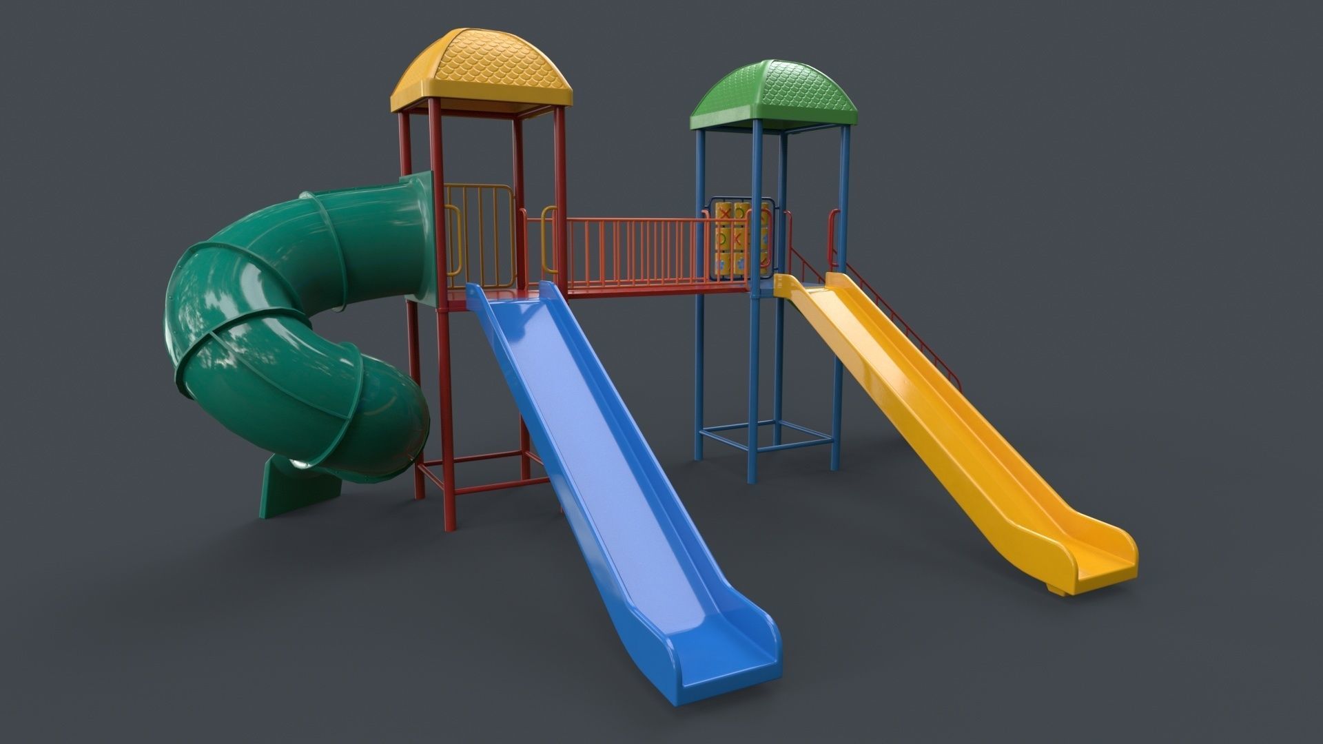 PBR Playground Outdoor Jungle Gym 15 B Low-poly 3D model_82