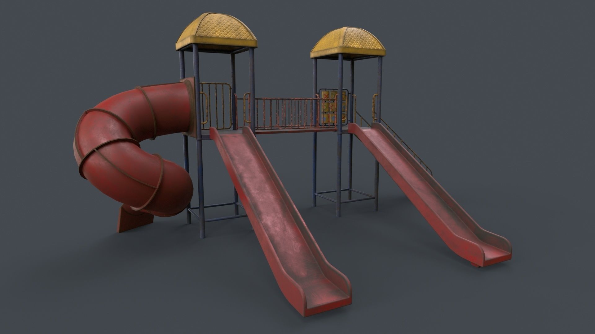 PBR Playground Outdoor Jungle Gym 15 B Low-poly 3D model_67