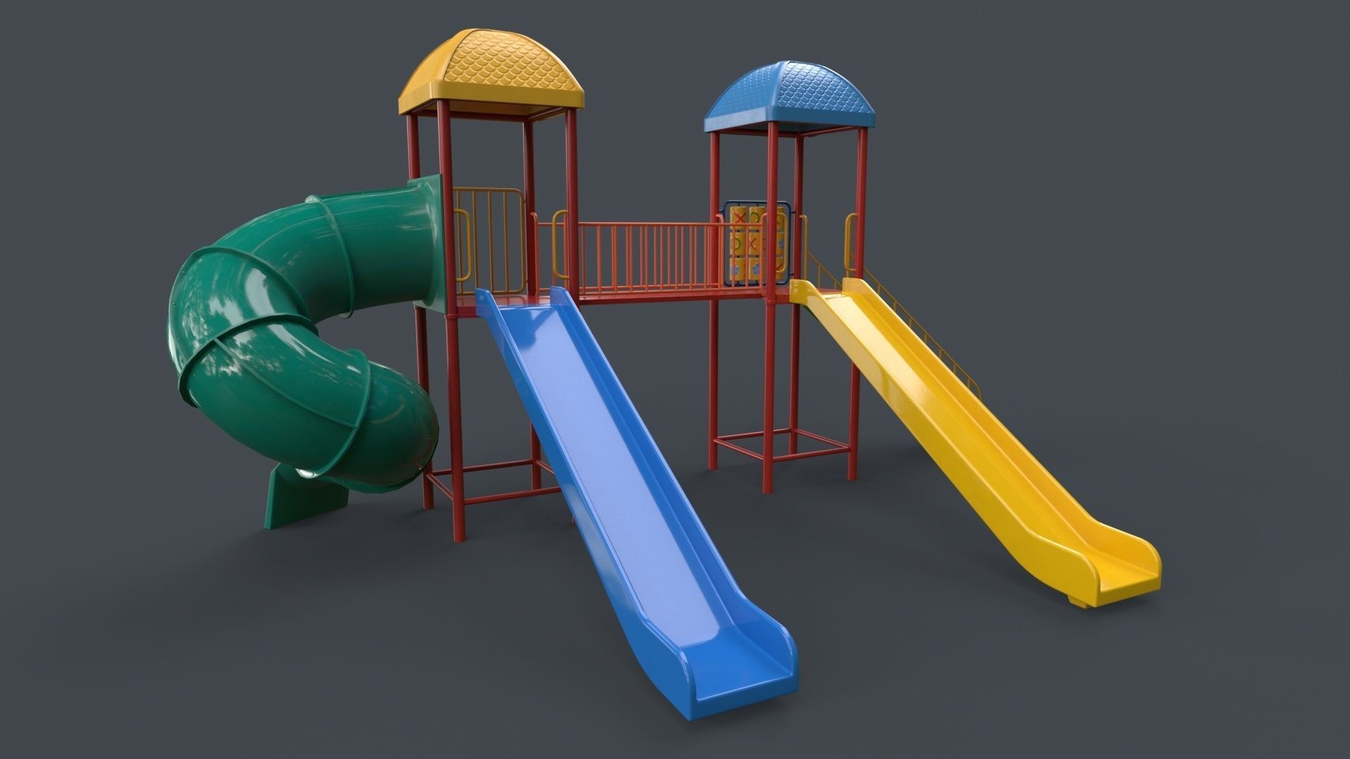 PBR Playground Outdoor Jungle Gym 15 B Low-poly 3D model_98