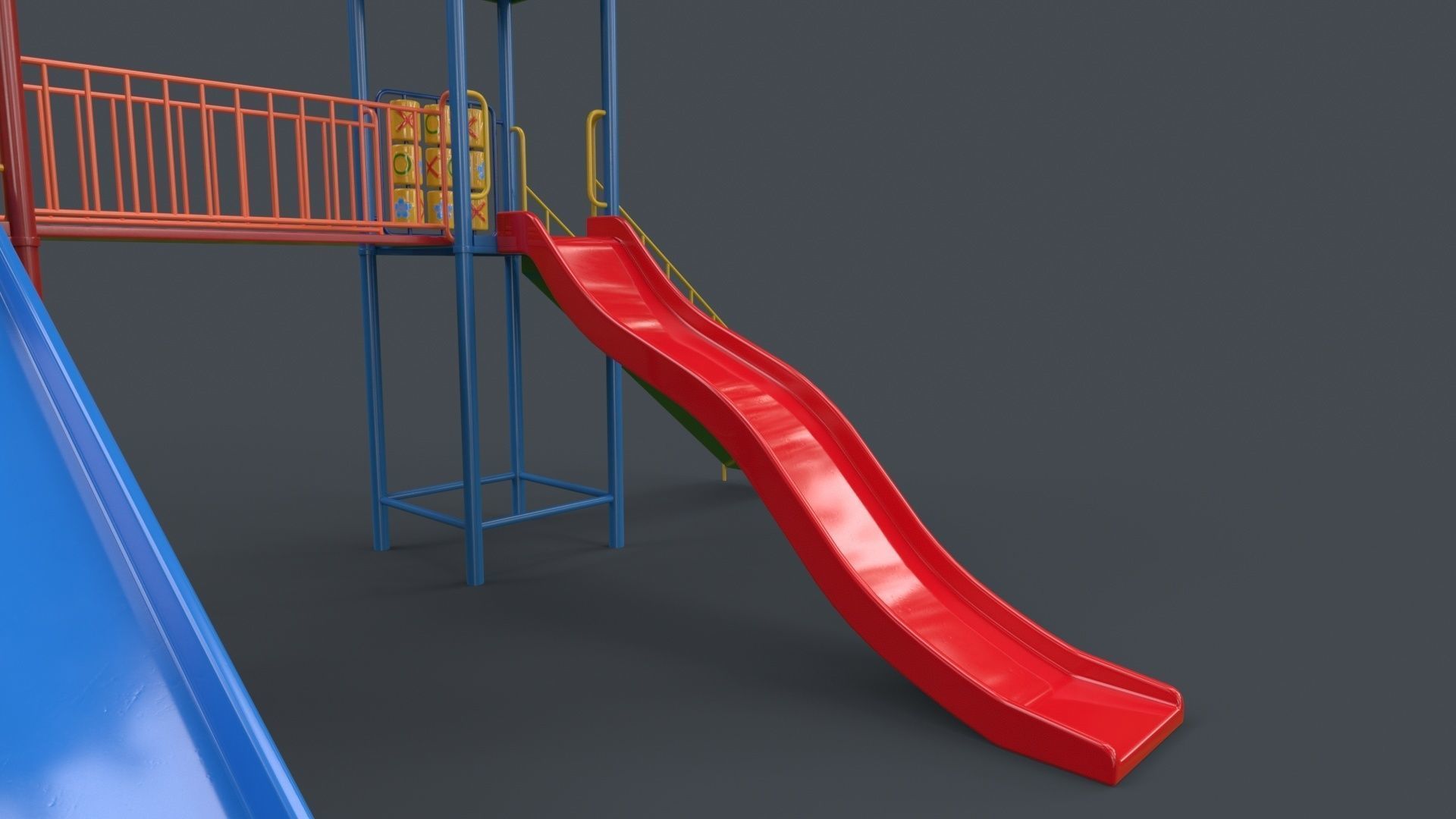 PBR Playground Outdoor Jungle Gym 15 B Low-poly 3D model_22