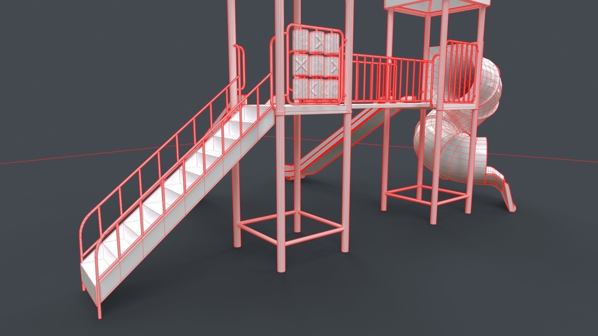 PBR Playground Outdoor Jungle Gym 15 B Low-poly 3D model_119