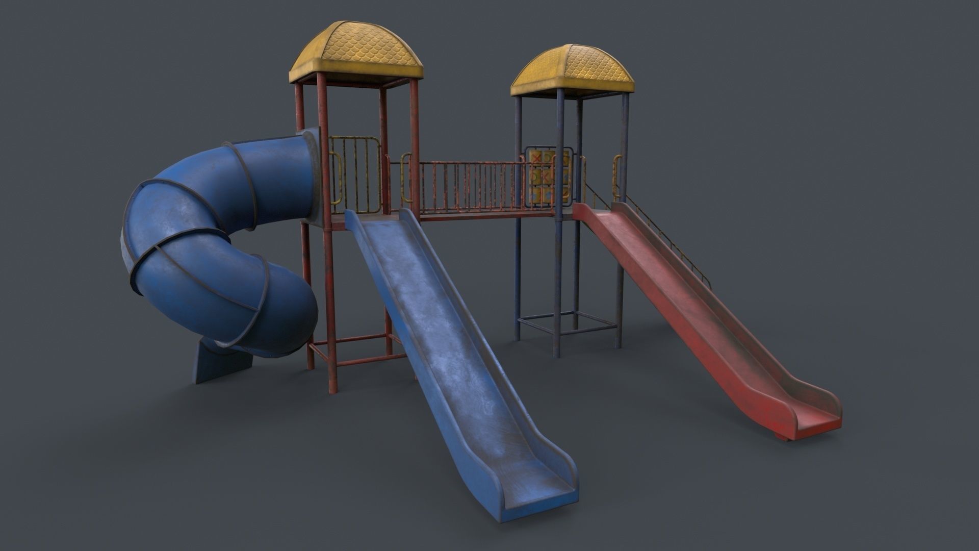 PBR Playground Outdoor Jungle Gym 15 B Low-poly 3D model_65